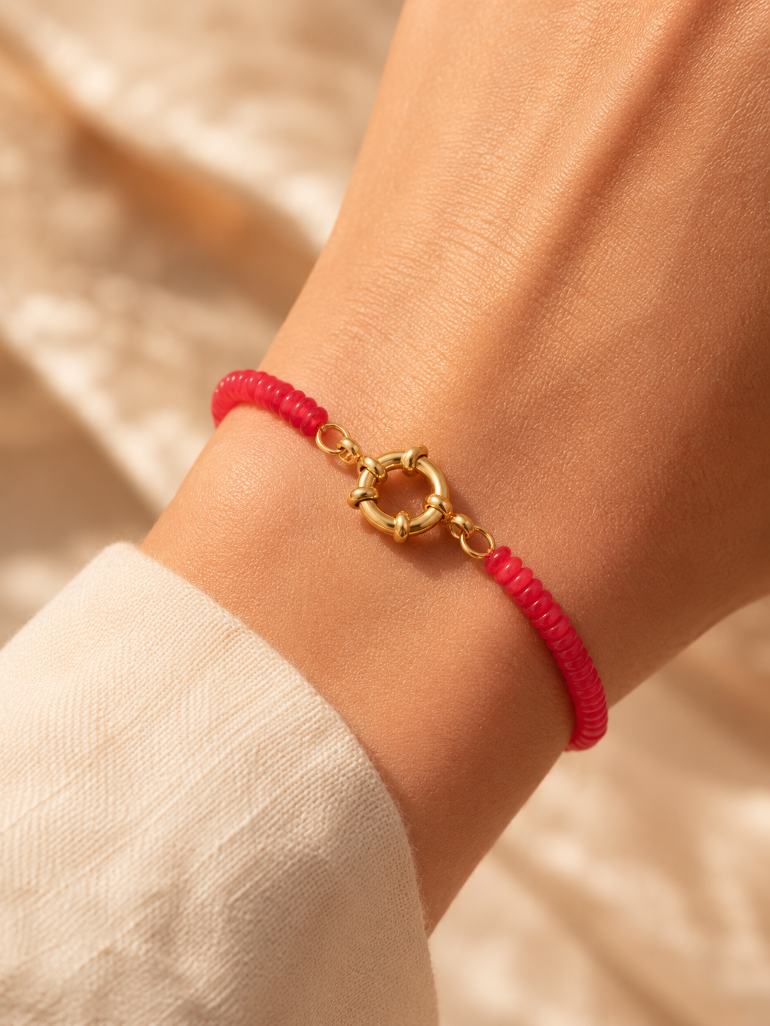Bracelet KALOA — Pierres Semi-précieuses & Or 24k | Univers Tropical