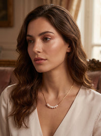 Collier Versailles | Perles Baroques & Chaîne Serpent Dorée – Univers Parisienne Chic