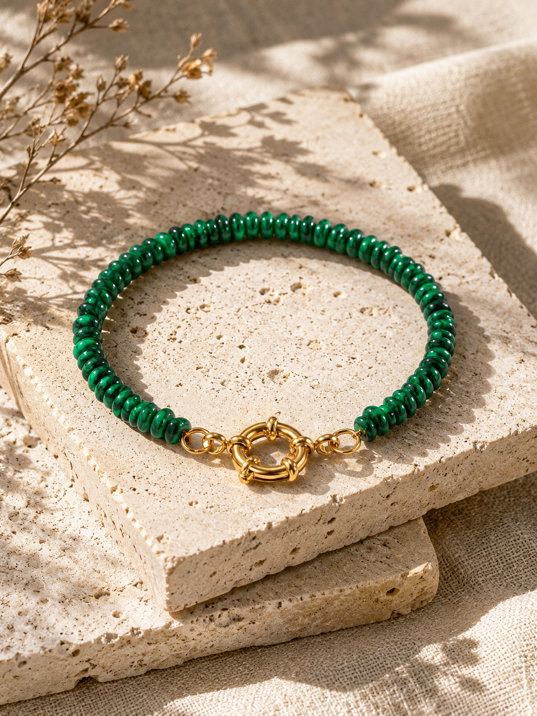 Bracelet KALOA — Pierres Semi-précieuses & Or 24k | Univers Tropical