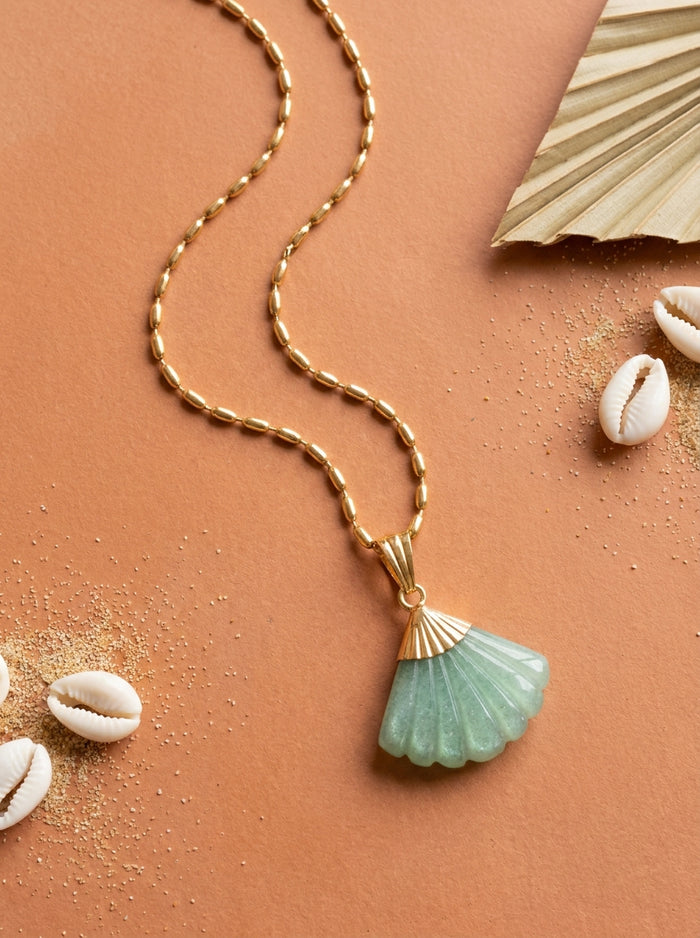 Collier CANDACE Végétal | pierre naturelle sculptée - Univers Végétal