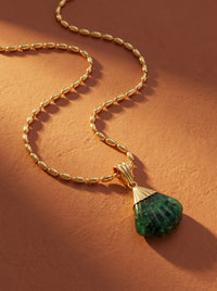 Collier CANDACE Végétal | pierre naturelle sculptée - Univers Végétal