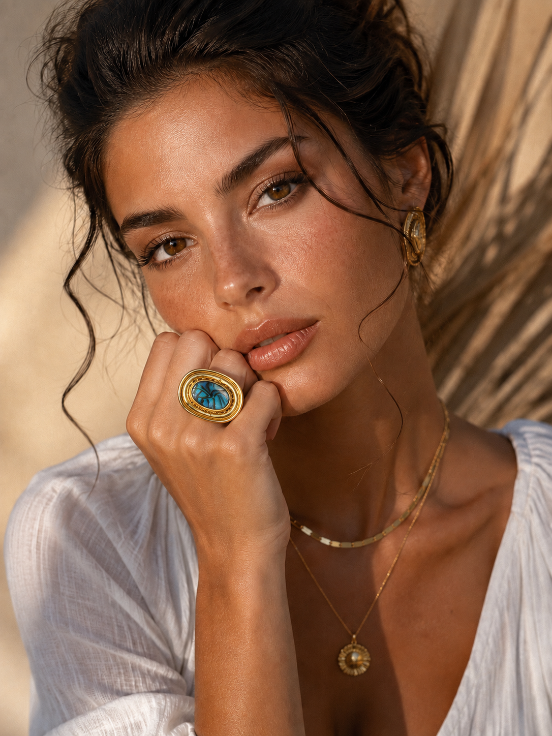 Bague OCÉANIDE — Abalone & Or 24k | Univers Aquatique