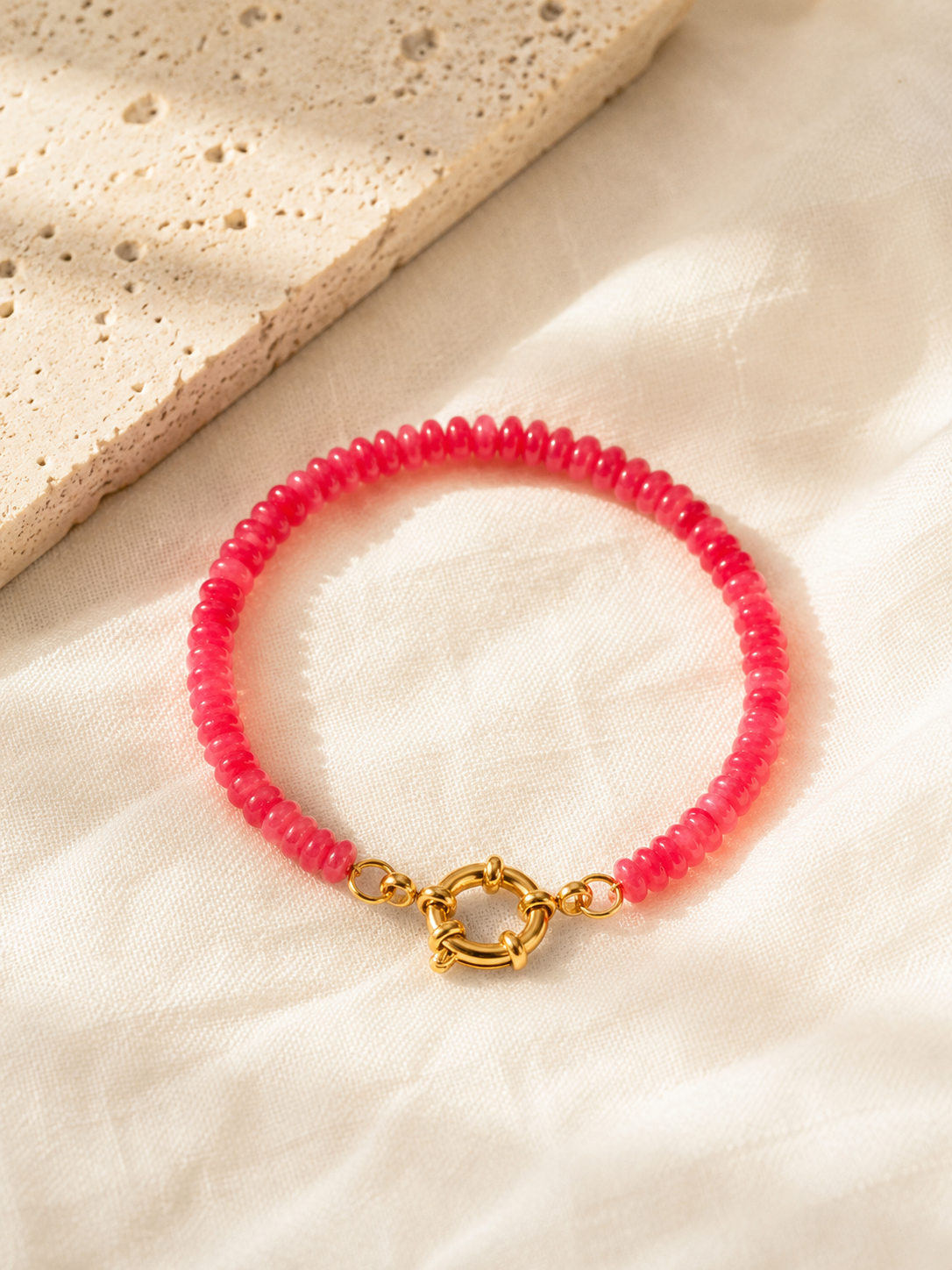 Bracelet KALOA — Pierres Semi-précieuses & Or 24k | Univers Tropical