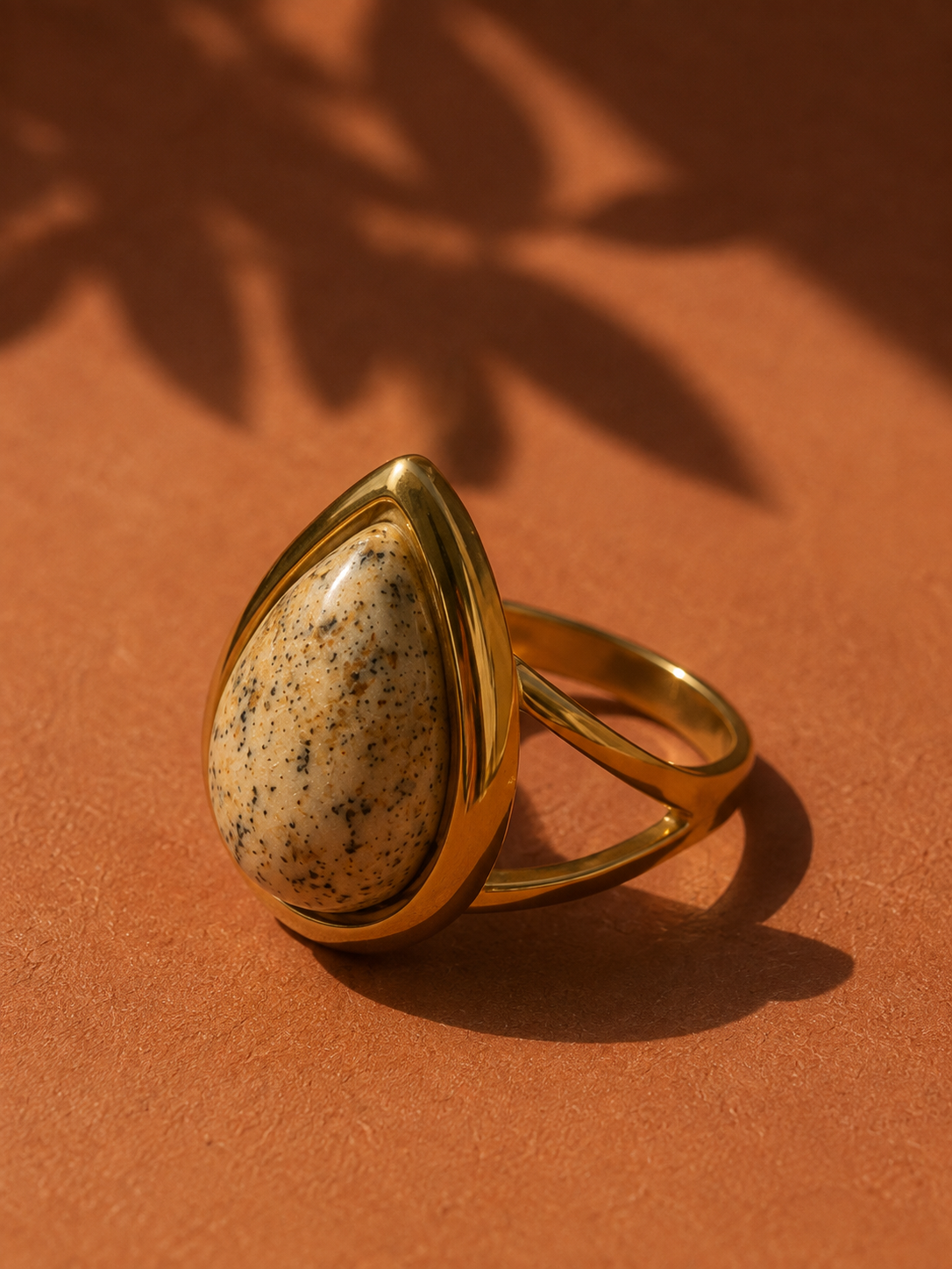Bague ONDINE — Pierre Naturelle & Or 18k | Bague Ajustable - Univers Aquatique