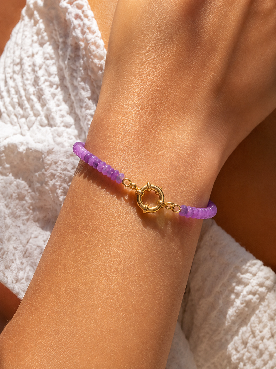 Bracelet KALOA — Pierres Semi-précieuses & Or 24k | Univers Tropical