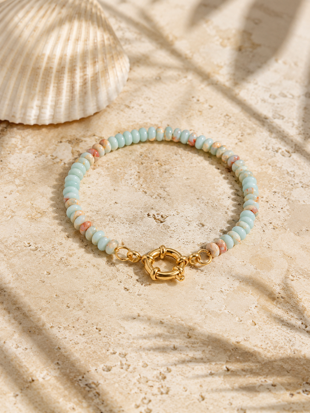 Bracelet KALOA — Pierres Semi-précieuses & Or 24k | Univers Tropical