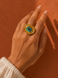 Bague OCÉANIDE — Abalone & Or 24k | Univers Aquatique