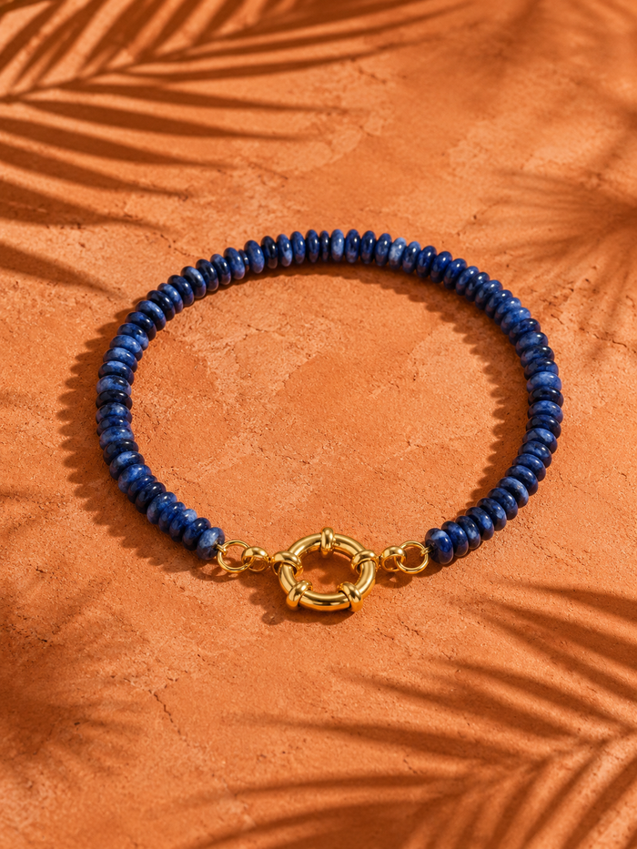 Bracelet KALOA — Pierres Semi-précieuses & Or 24k | Univers Tropical