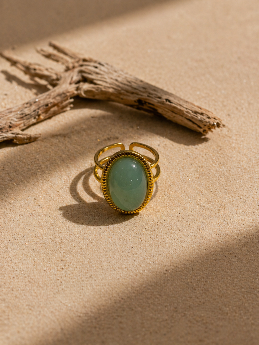 Bague fidji pierre aventurine vert