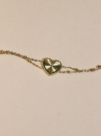 Corazon bracelet - double chain and heart medallion