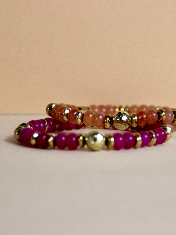 Kylie bracelet - colorful natural beads