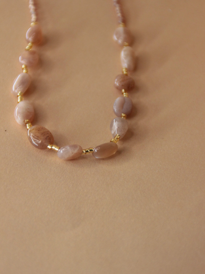 COLLIER MADDY  - Perles et pierres de soleil