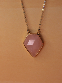 collier petra pendentif quartz rose