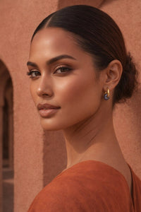 Boucles d’oreilles acier inoxydable Labradorite 