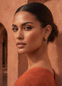 Boucles d’oreilles acier inoxydable Sodalite