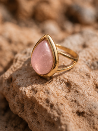 Bague ONDINE — Pierre Naturelle & Or 18k | Bague Ajustable - Univers Aquatique
