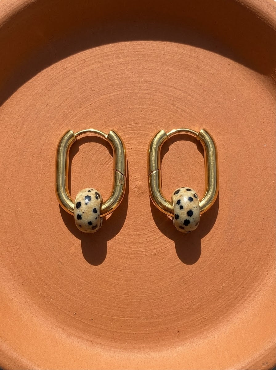 Boucles d’oreilles créoles FRENCH CARIBBEANS - forme ovale minimaliste