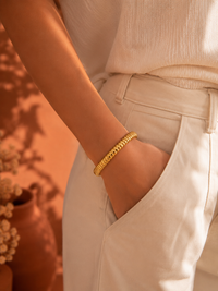 Bracelet The Chic | Jonc Tubogas Plaqué Or 24K – Univers Parisienne chic
