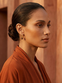 creoles acier inoxydable oeil de tigre