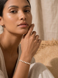 Bracelet Sweet Lily | Perles d'Eau Douce & Chaîne Dorée – Univers Parisienne chic