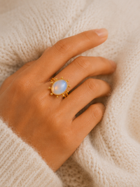 Bague SOLIS — Opale & Or 24k | Univers Solaire