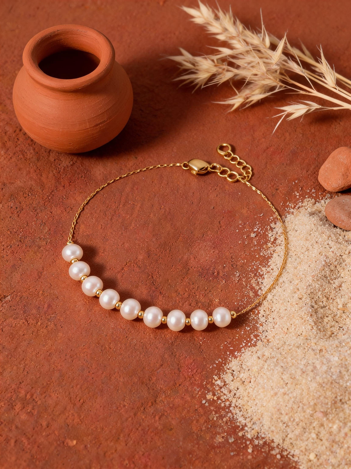 Bracelet Sweet Lily | Perles d'Eau Douce & Chaîne Dorée – Univers Parisienne chic