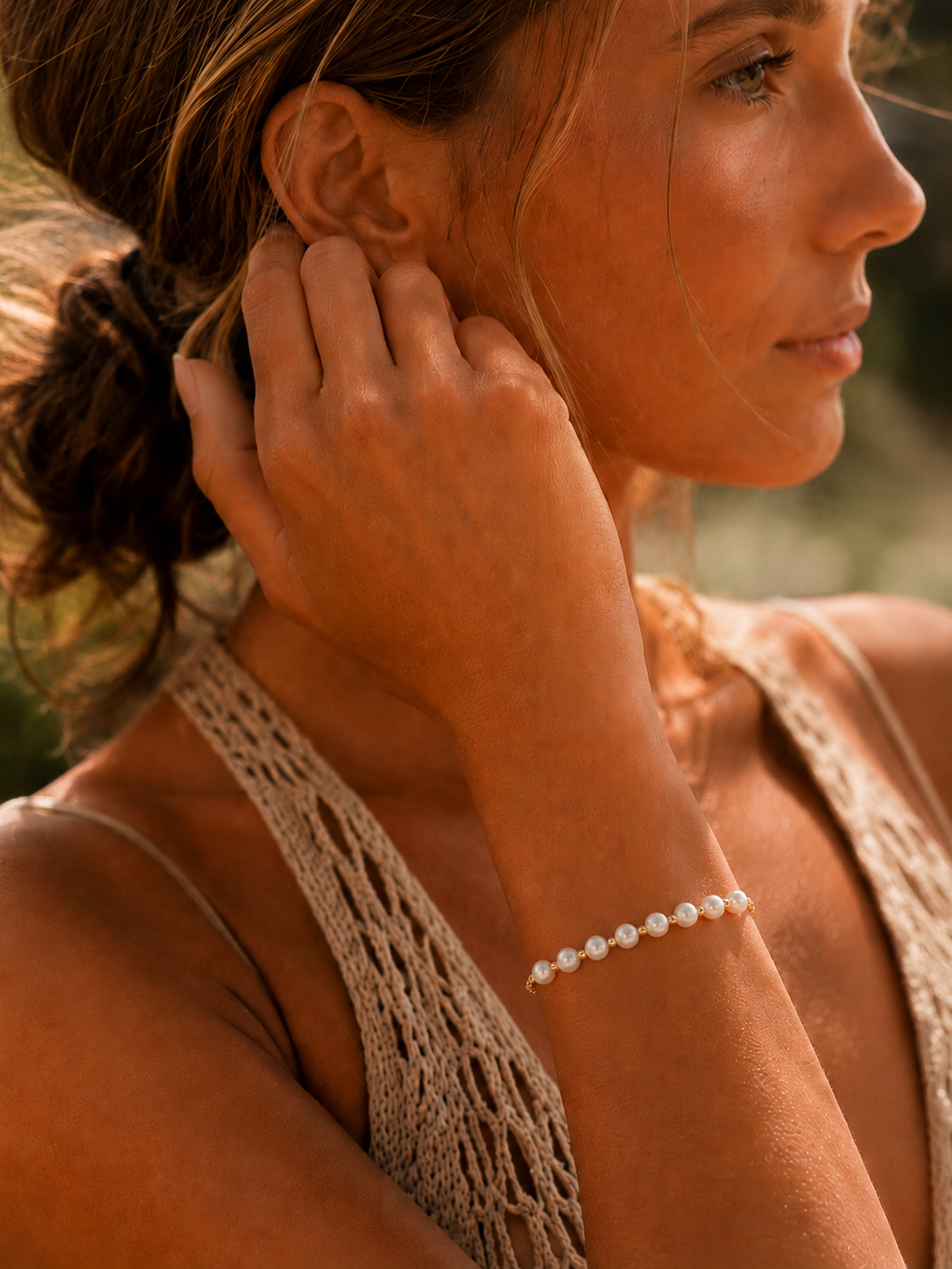 Bracelet Sweet Lily | Perles d'Eau Douce & Chaîne Dorée – Univers Parisienne chic