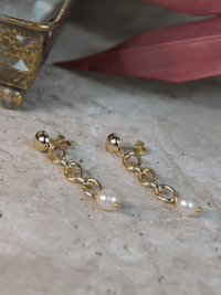 Boucles d'oreilles vintage perles d'eau douce