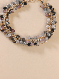 bracelet chenille multi perles multicolor