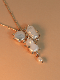 Collier PALOMA - Pendentif perle baroque zircon
