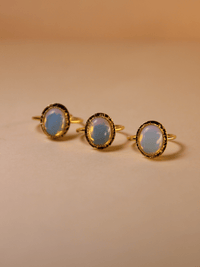 bagues bohème ovale opale